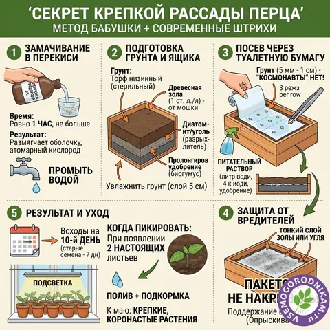 Как вырастить крепкую рассаду перца: бабушкин метод на современный лад