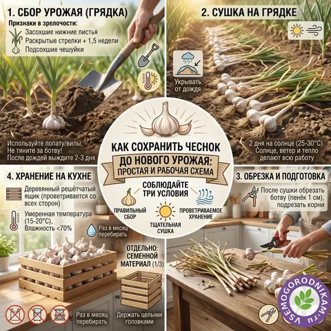 Как хранить чеснок зимой, чтобы он не испортился