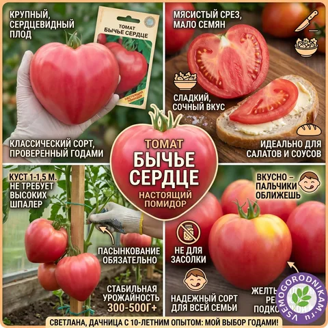 Томат Бычье сердце: старый знакомый, который не сдаёт позиций