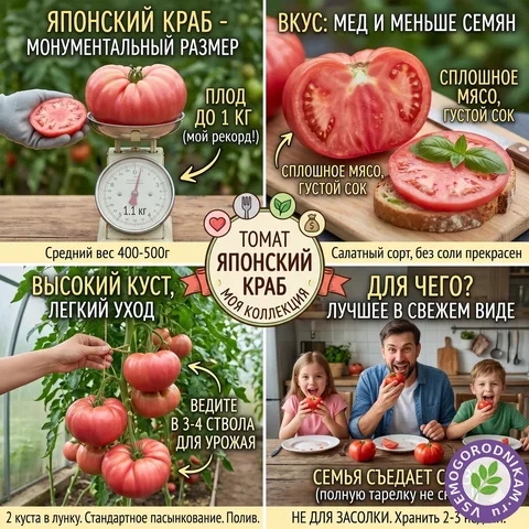 Томат Японский краб: мой фаворит, плоды до килограмма
