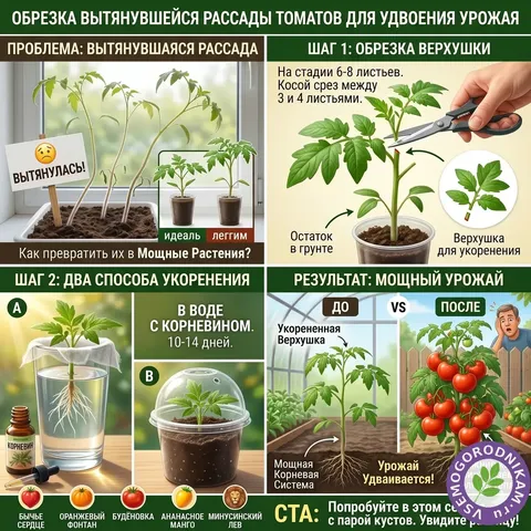 Обрезка рассады томатов: приём, который удваивает урожай высокорослых
