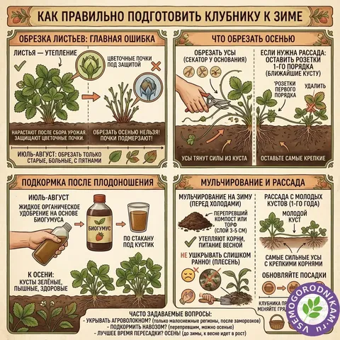 Подготовка клубники к зиме: что сделать осенью, чтобы летом быть с ягодой