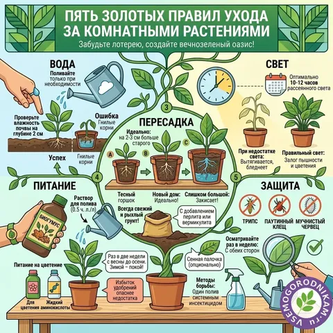 Уход за комнатными растениями: пять правил, которые спасут ваши цветы