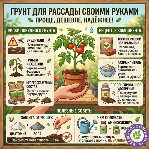 Грунт для рассады своими руками: что взять и чего избегать