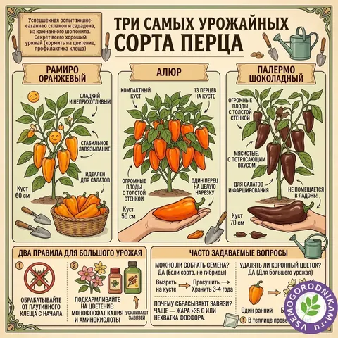Самые урожайные сорта перца: три проверенных, которые я сажаю каждый год