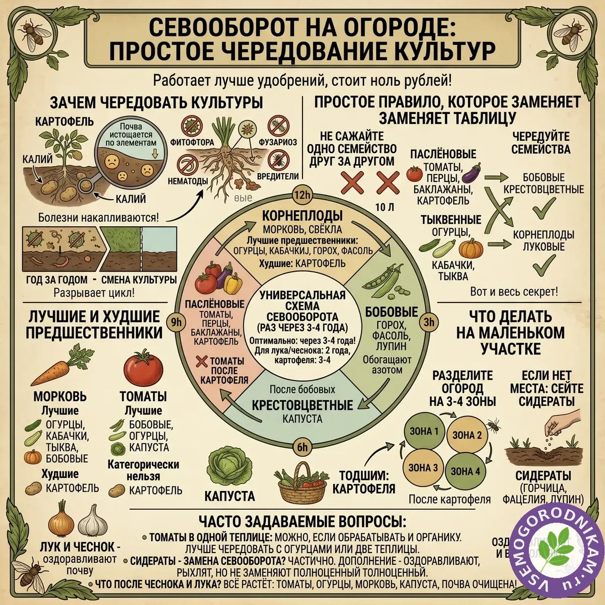 Севооборот на огороде