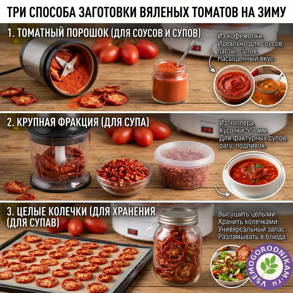 Вяленые томаты на зиму: три способа заготовить урожай на годы вперёд