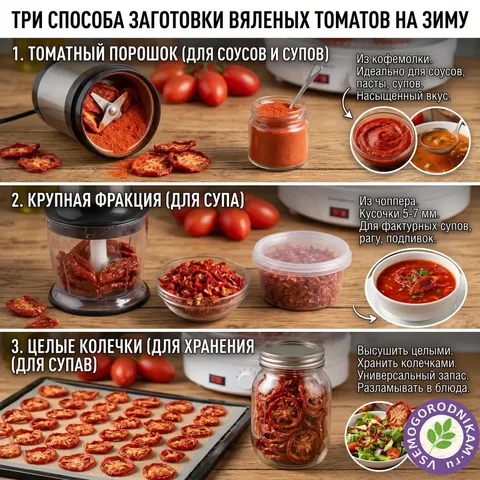 Вяленые томаты на зиму: три способа заготовить урожай на годы вперёд